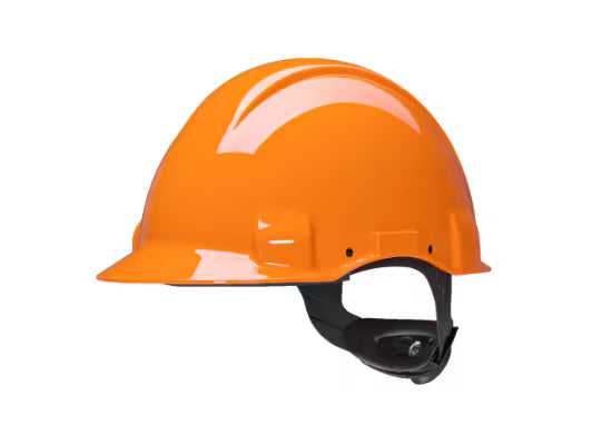 3M™ Schutzhelm, Uvicator, Ratschenverstellung, unbelüftet, 440 V dielektrisch, Schweißband aus Kunststoff, orange, G3001NUV-OR