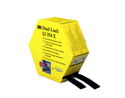 3M™ Dual Lock™ Wiederverschließbarer Befestiger SJ3540X, Schwarz, 25 mm x 25 m, 5.7 mm, 40 Pilzköpfe/cm², Spenderbox