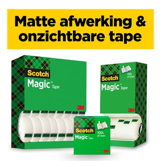 Scotch® Magic™ Unsichtbares Klebeband, Vorteilspackung, 6 Rollen, 19 mm x 33 m
