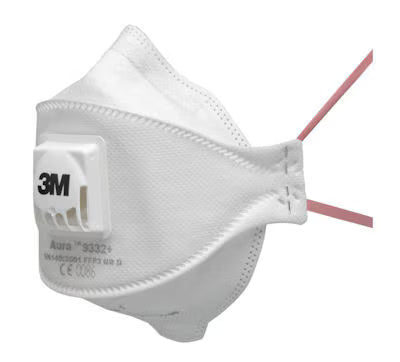 3M™ Aura™ Staubmaske, FFP3, mit Ventil, Großpackung, 9332+