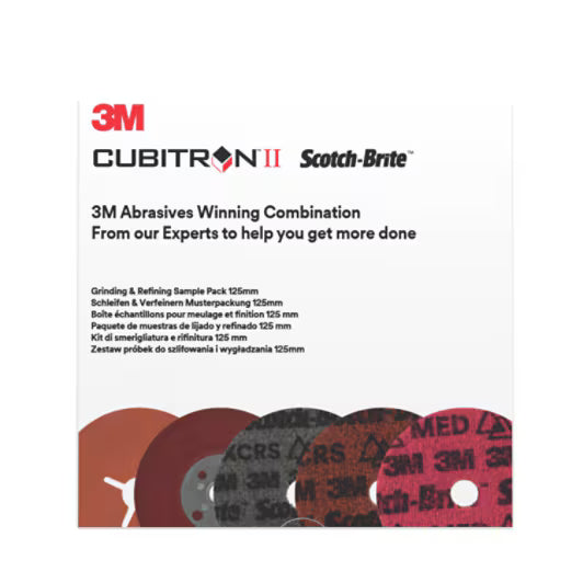 3M™ Schleif- und Feinschleif-Kit, inklusive 125 mm 787C und PN-DH Scheibe, mit 1 hochwertigen gerippten Stützteller, Muster
