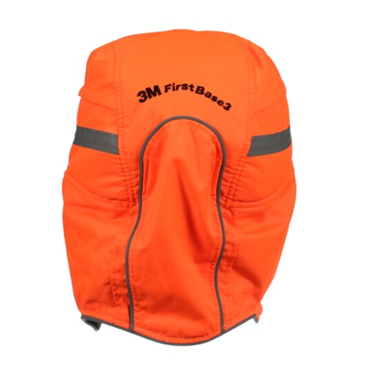 3M™ First Base™ 3 Anstoßkappe 2021218, Winter, Hi-Vis, Orange, Kurzer Schirm, 55 mm, Angepasst