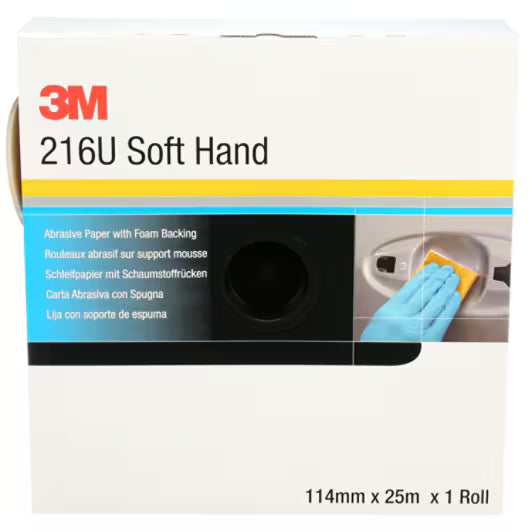 3M™ Soft Hand Schleifrolle 216U, 114 mm x 25 m, P180, 50331