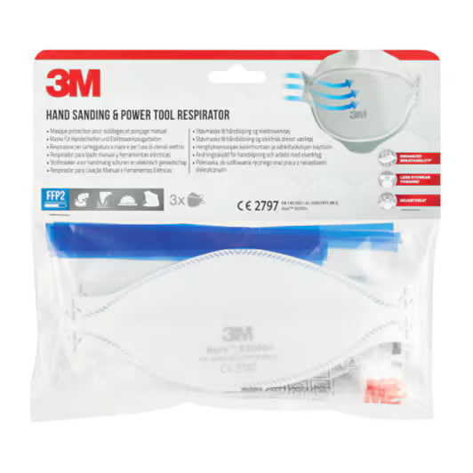 3M™ Aura™ Komfort Partikelmaske 9320+, FFP2, ohne Ventil, 3er-Packung