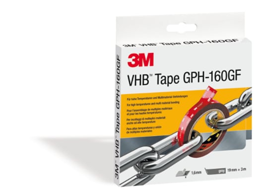 3M™ VHB™ Klebeband GPH-160GF, Grau, 19 mm x 33 m, 1.6 mm
