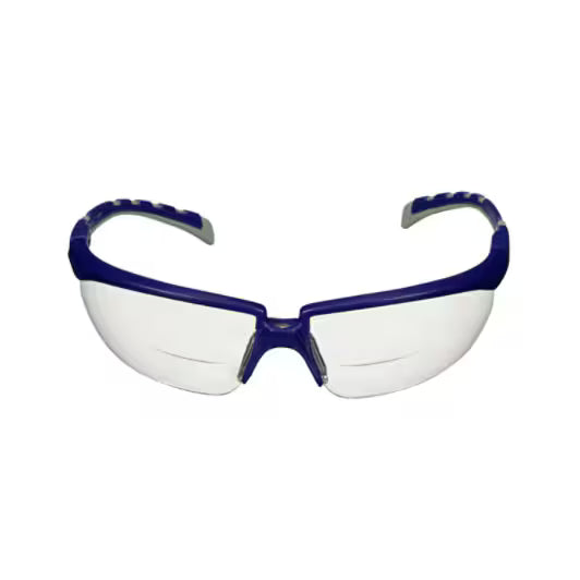 3M™ Solus™ 2000 Schutzbrille, blau/grauer Rahmen, Antibeschlag/Kratzfest, Lesehilfe +2,0, klare Gläser, S2020AF-BLU, 20/Karton