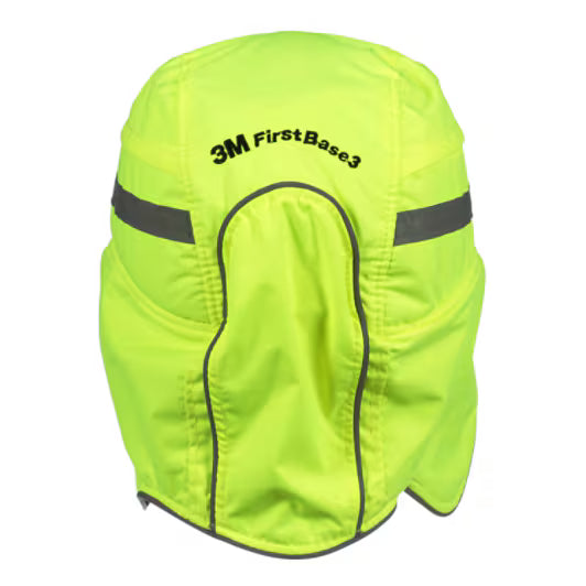 3M™ First Base™ 3 Anstoßkappe 2021209, Winter, Hi-Vis, Gelb, kurzer Schirm, 55 mm, angepasst