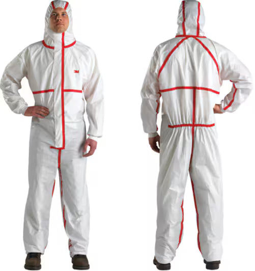 3M™ Schutzanzug 4565, weiß + rot, Typ 4/5/6, S