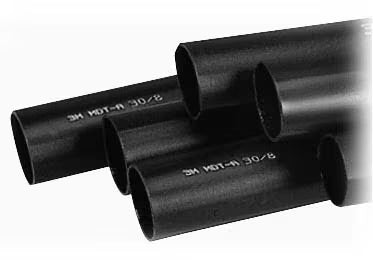 3M™ MDT-A-F Halbstarke Warmschrumpfschlauchleitung mit Klebstoff, selbstverlöschend, Schwarz, 32/7.5 mm, 1 m
