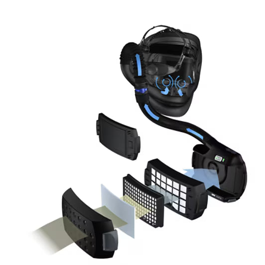 3M™ Adflo™ Gebläseatemschutzsystem mit 3M™ Speedglas™ 9100 FX Air Schweißhelm mit Schweißfilter 9100X, 547715