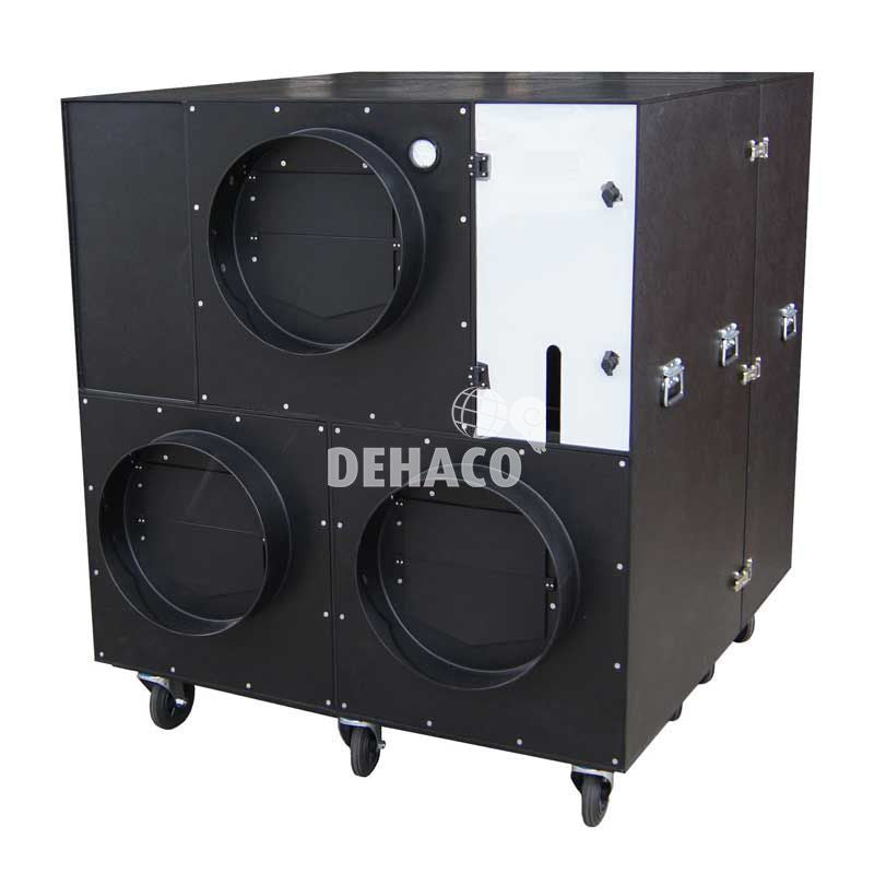 DEH30000 Unterdruckmaschine, 2-teilig, Ausblasseite hinten