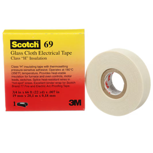 3M™ ET 69 Glasfaserband, Weiß, MC12, 19 mm x 33 m x 0,18 mm