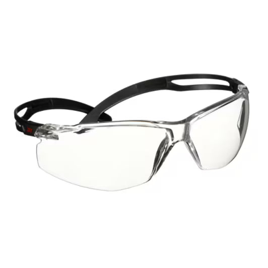 3M™ SecureFit™ 500 Schutzbrille, schwarzer Rahmen, kratzfest+ (K), klare Gläser, SF501ASP-BLK-EU, 20/Karton
